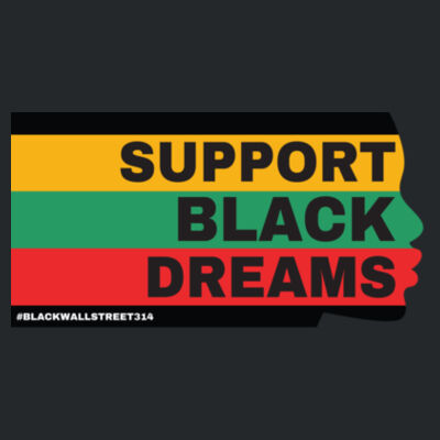 Support Black Dreams Face TShirt Black Design